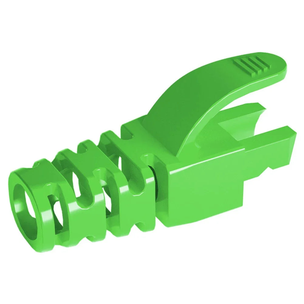 10-50 Pcs Multicolour RJ45 Caps Cat 5 CAT6 Protective Sleeve RJ-45 CAT6 CAT5e Adapter Cap Ethernet Network Cable Connector Plugs Oasis Select 50pcs Fruit green