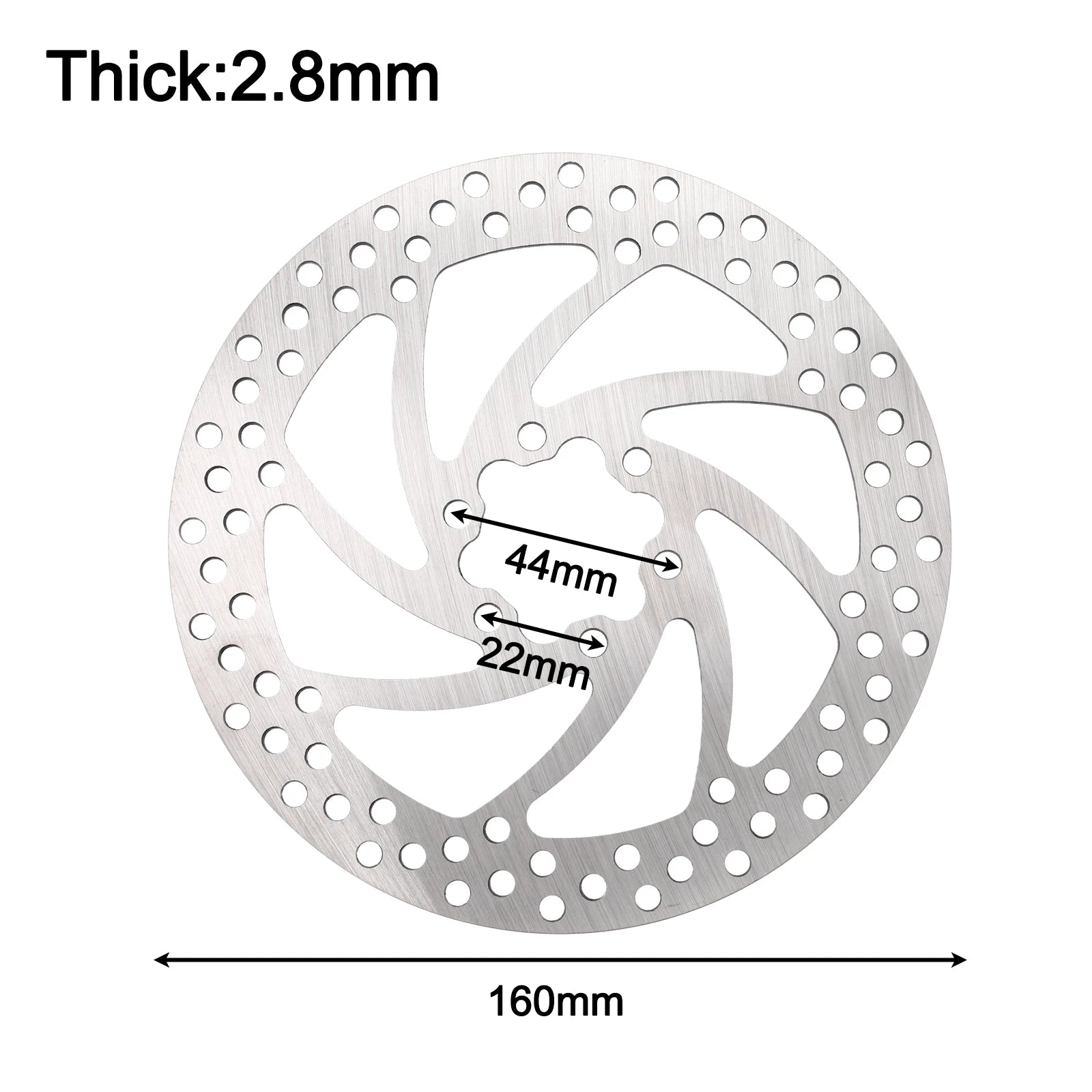 160MM Disc Disc Brake For Outdoor Cycling Carbon Steel Material High Hardness Lightweight Design Standard 6-Hole Oasis Select
