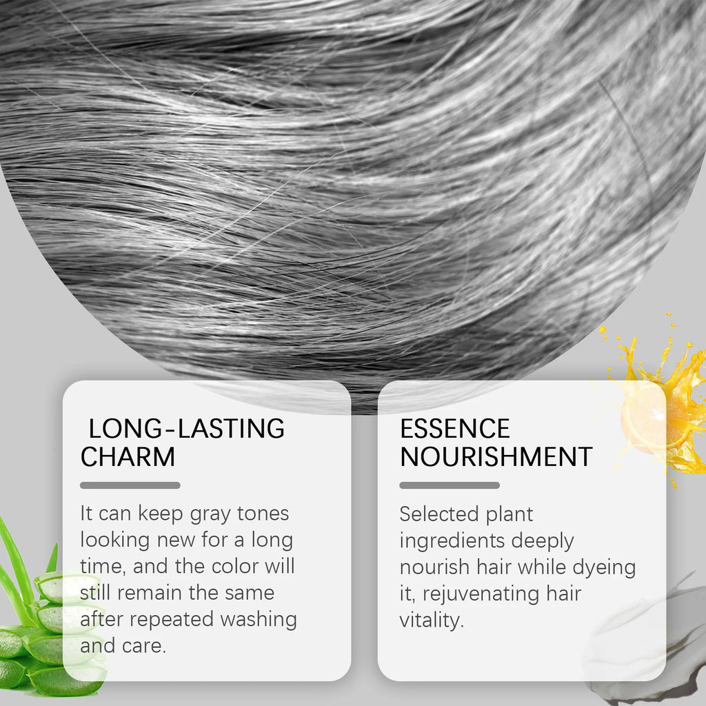 Gray Silver Hair Dye Cream – Metallic Smoky Punk Style 100g Hair Color Cream Oasis Select
