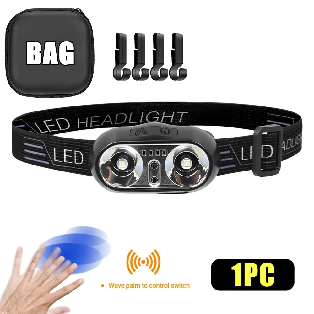 ZHIYU Smart Sensor LED Headlamp | USB-C Rechargeable IPX5