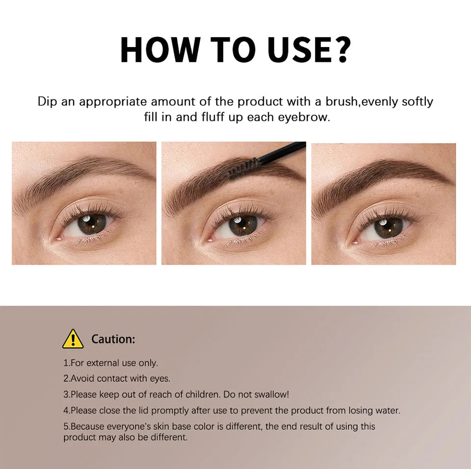 3mlBrow Volumizing Mousse, 3D Long Lasting Eyebrow Gel Cream, Natural Shaping Eyebrow Tint Makeup Oasis Select
