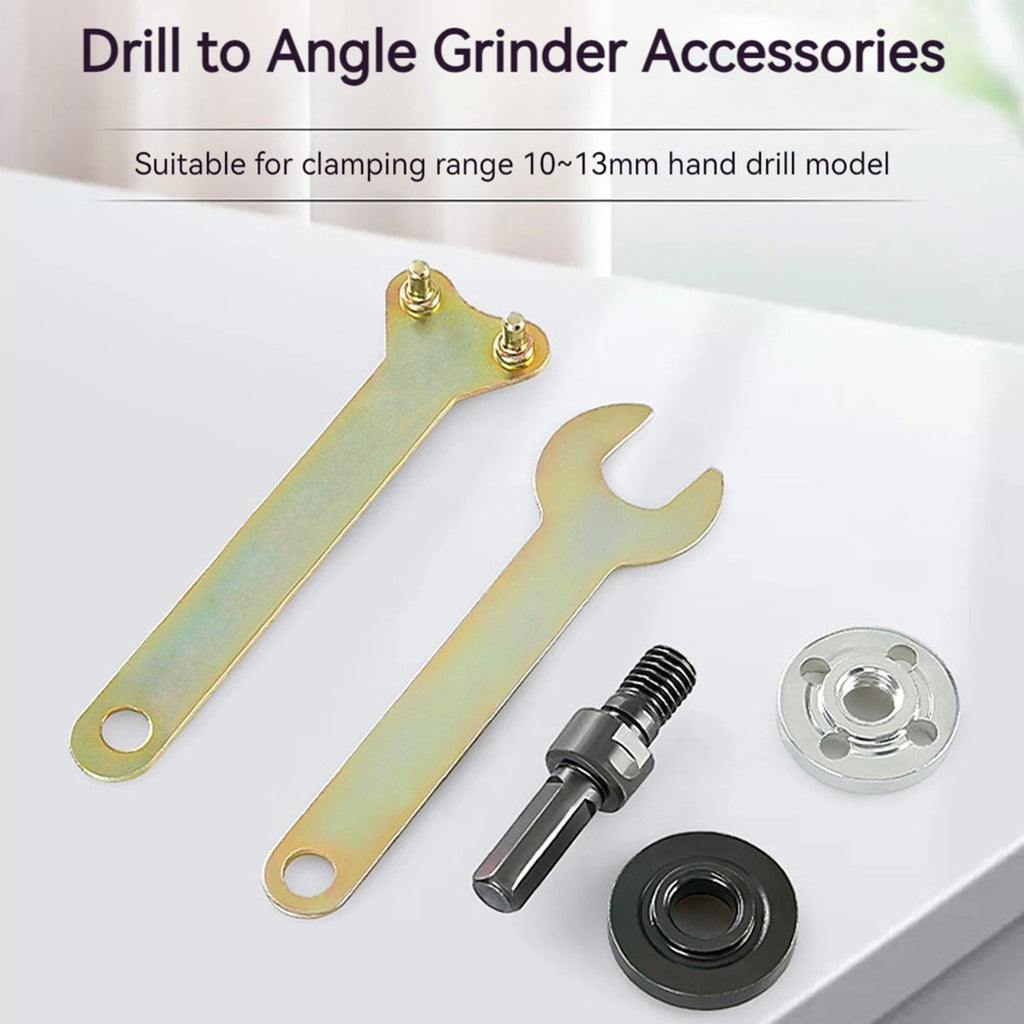 10mm Drill Conversion Shaft Electric Drill to Angle Grinder Adapter for Cutting Discs Polishing Wheels Metal Wood Working Tool Oasis Select