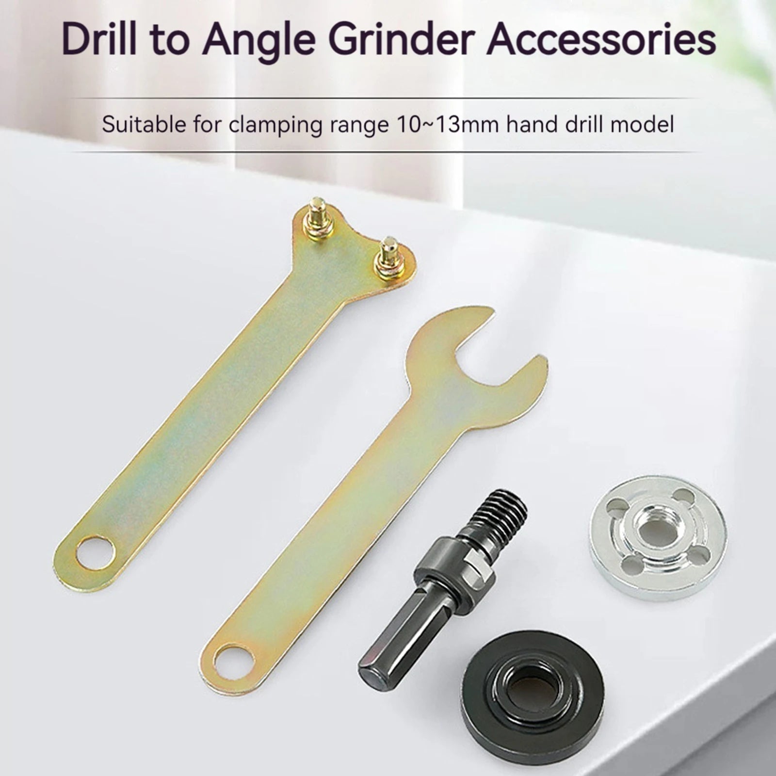 10mm Drill Conversion Shaft Electric Drill to Angle Grinder Adapter for Cutting Discs Polishing Wheels Metal Wood Working Tool Oasis Select