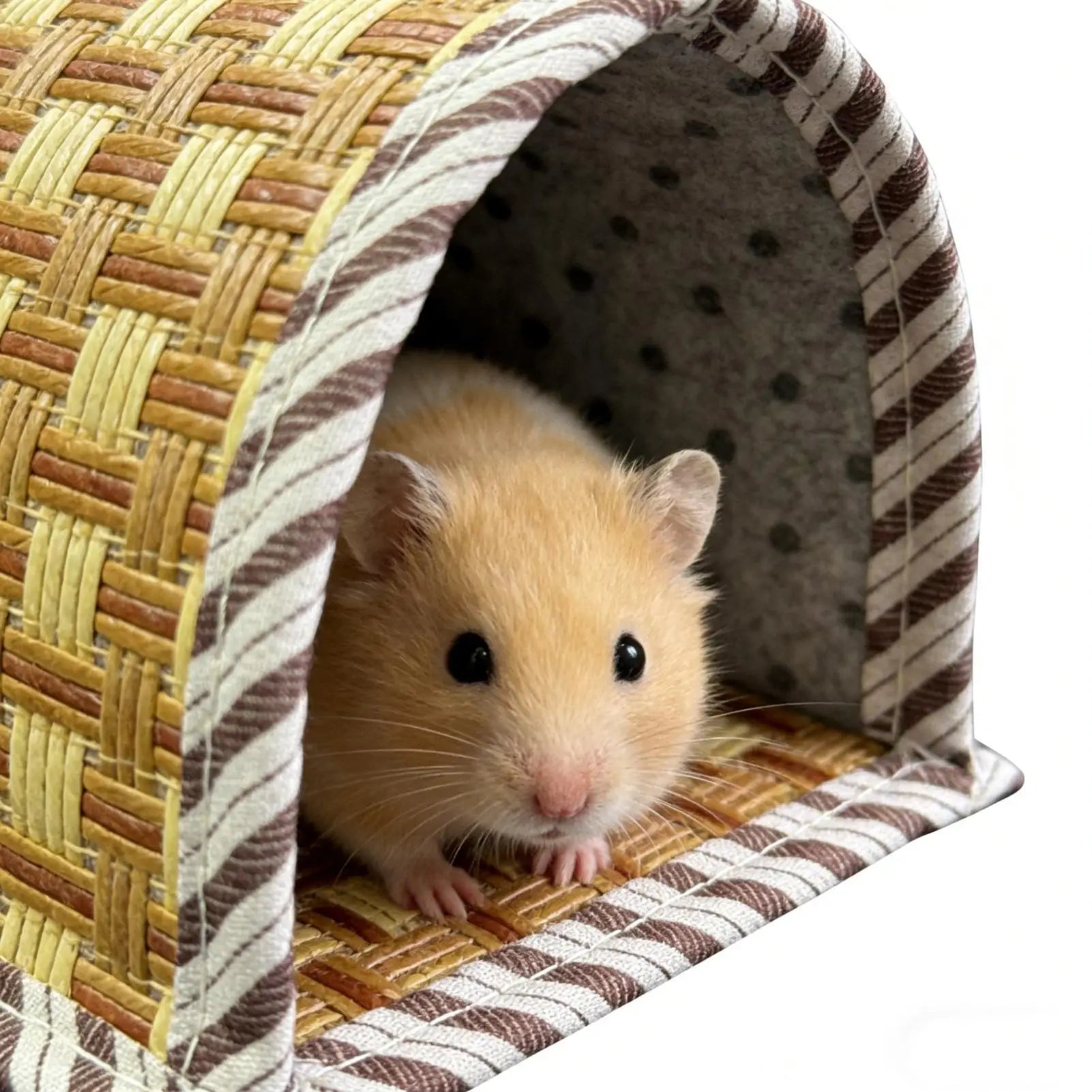 cooling Hamster Bed Breathable Wear Resistant Pet Cave Nest Weave Cooling Mat Hiding House Cage Hamster Habitat House Bed Oasis Select
