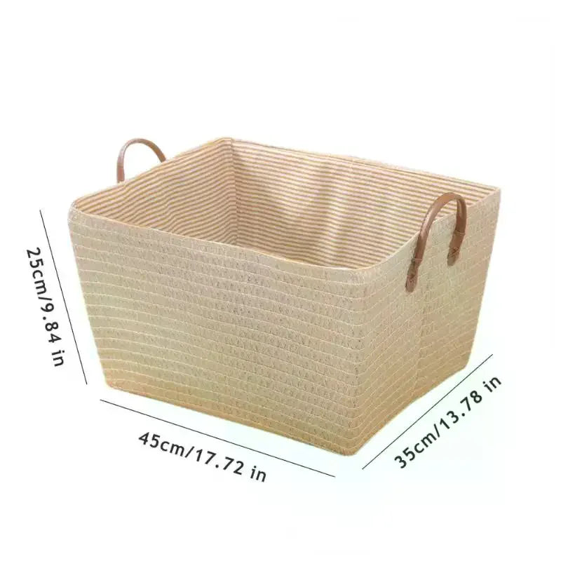 Household Japanese-style Foldable Rattan-like Woven Dirty Clothes Storage Basket Toy Tabletop Straw Basket For Snacks Oasis Select