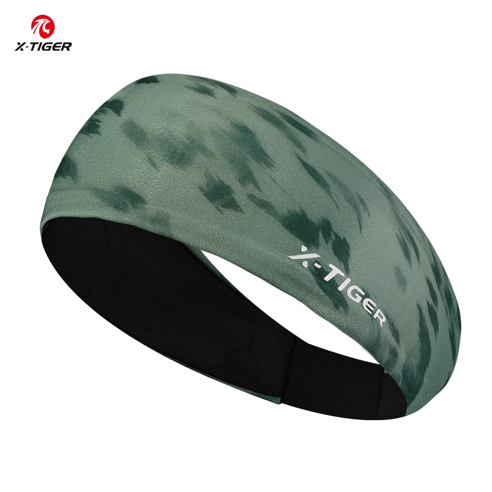 X-TIGER Men Women Sports Headband Sweatband Breathable cycling Hairband Summer cycling Running Gym Head Band Elastic Sweatband Oasis Select Green