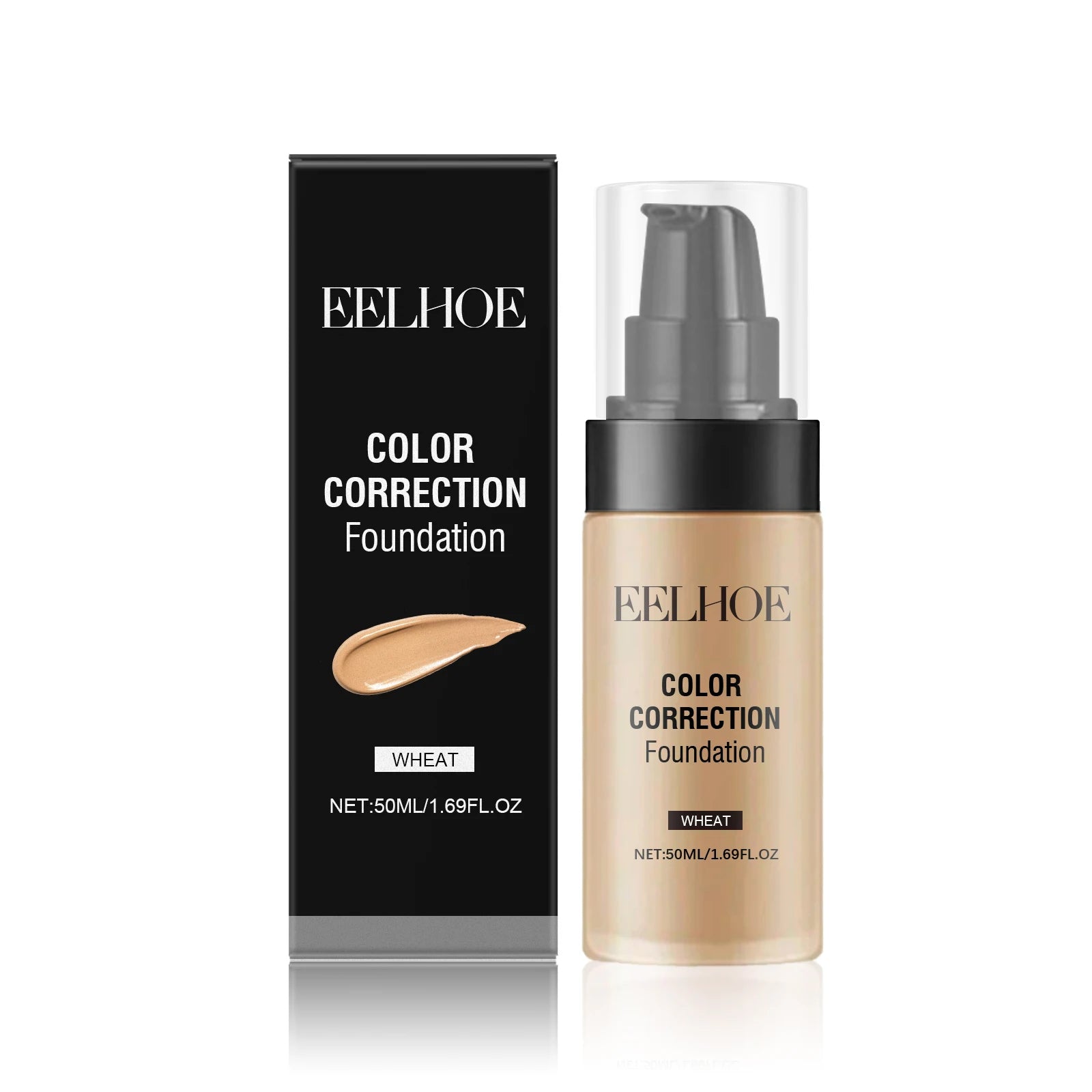 EELHOE Full Coverage Liquid Foundation Concealer – Oil Control Liquid Foundation Oasis Select Wheat