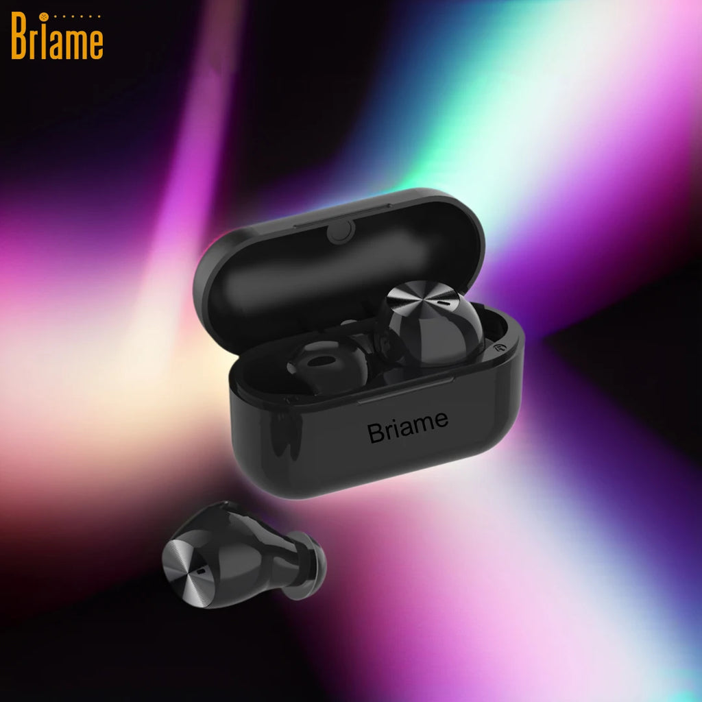 Briame True Wireless Bluetooth Earphones Headphones Sport Mini Headset HiFi Sound Low Latency Noise Reduction Earbuds with Mic Oasis Select