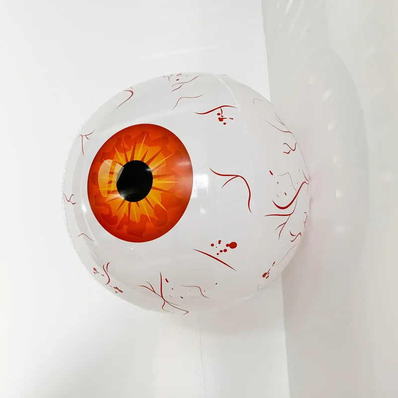 55CM/22Inch Halloween decoration balloon horror 4D inflatable eyeball Halloween theme eyeball party home decoration horror props Oasis Select Red 22inch