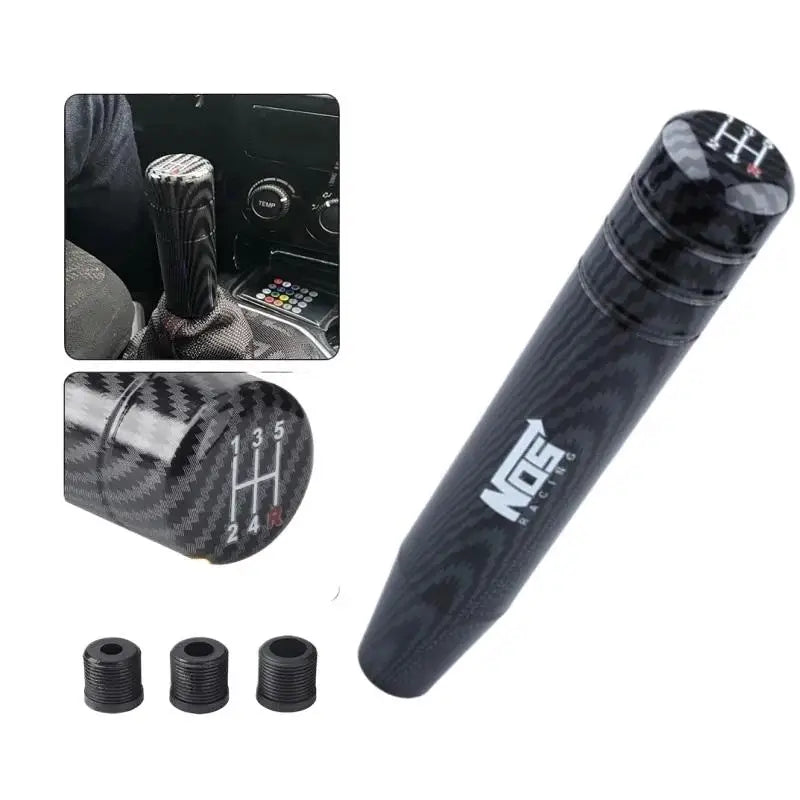 Carbon Black 5 SPEED Universal 90MM 130MM Gear Shift Knob Manual Transmission Aluminum Shifter Lever Knob Oasis Select