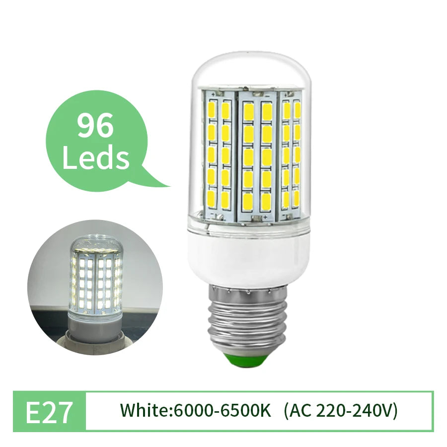 E27 E14 LED Corn Bulb 220V 5730 SMD – Energy Saving 50,000Hr LED Corn Bulb Oasis Select 96leds E27 White