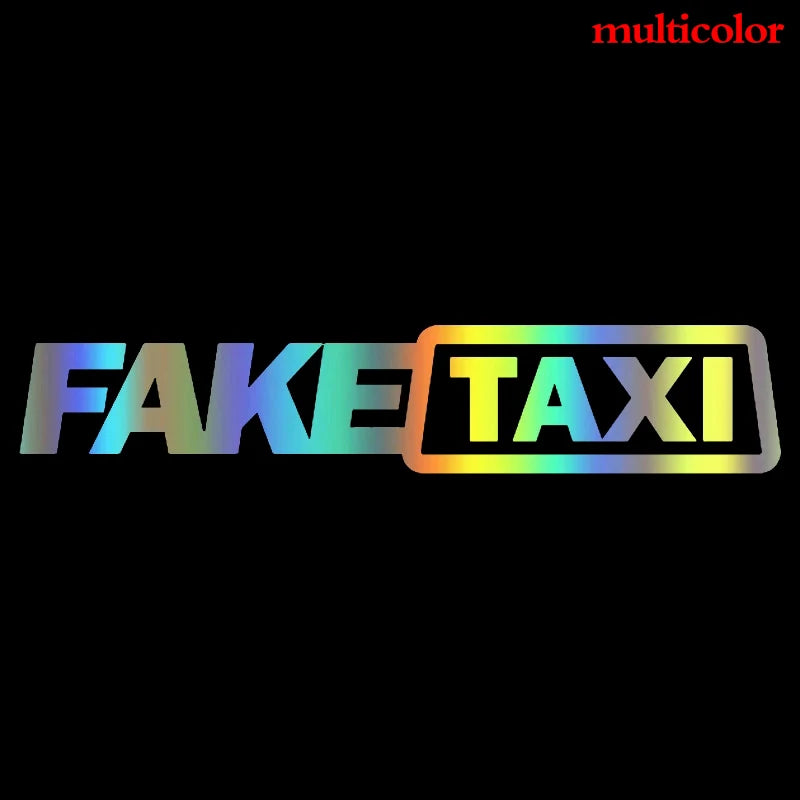 Universal FAKE TAXI Car Auto Sticker Decal Emblem Self Adhesive Vinyl For Car Funny Car Sticker Oasis Select multicolor