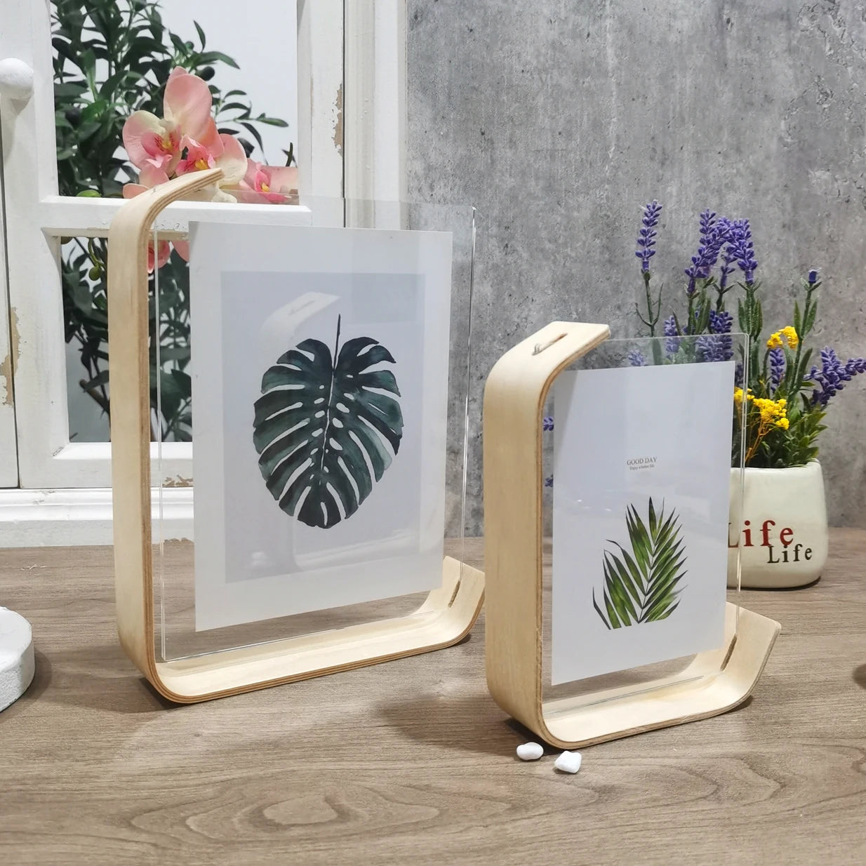 Acrylic Wooden Photo Frame Frame Calendar Double-sided Frame Photo Frames For Wedding Party Picture Frame Home Decor Oasis Select