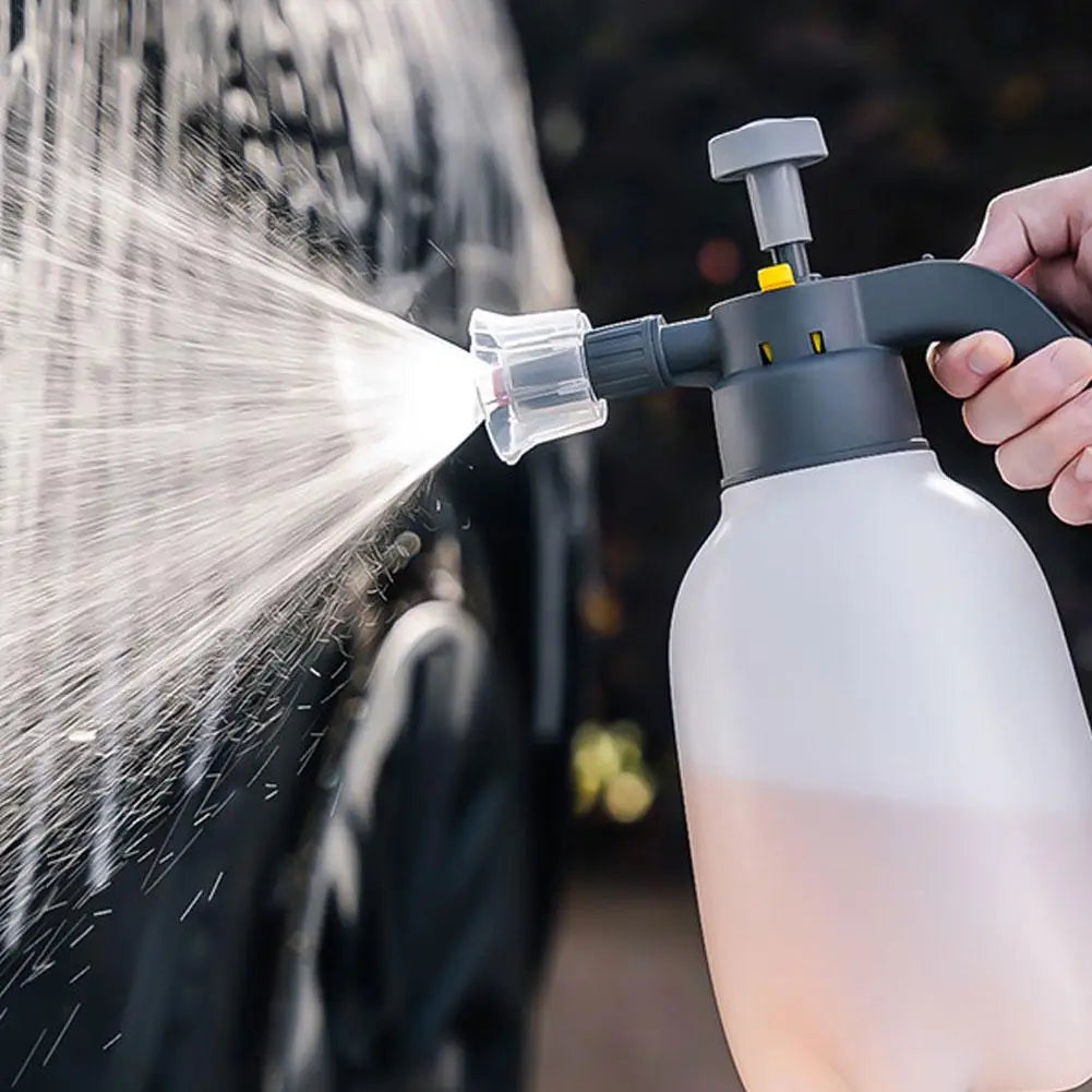 2L Hand Pump Foam Sprayer Hand Pneumatic Foam Cannon Snow Foam Car Wash Spray Bottle Car Window Gardening Cleaning Oasis Select