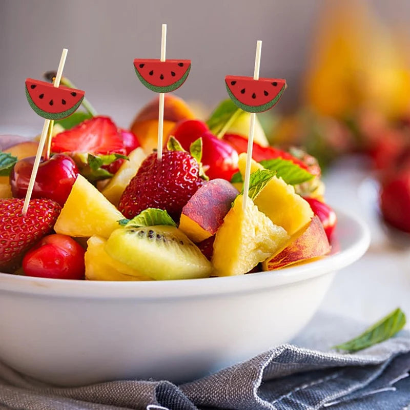 WISH Fruit Picks Bamboo Picks Fruit Forks Artistic Toothpicks Cocktail Picks Sandwich Picks Decorative Cocktail Sticks Oasis Select