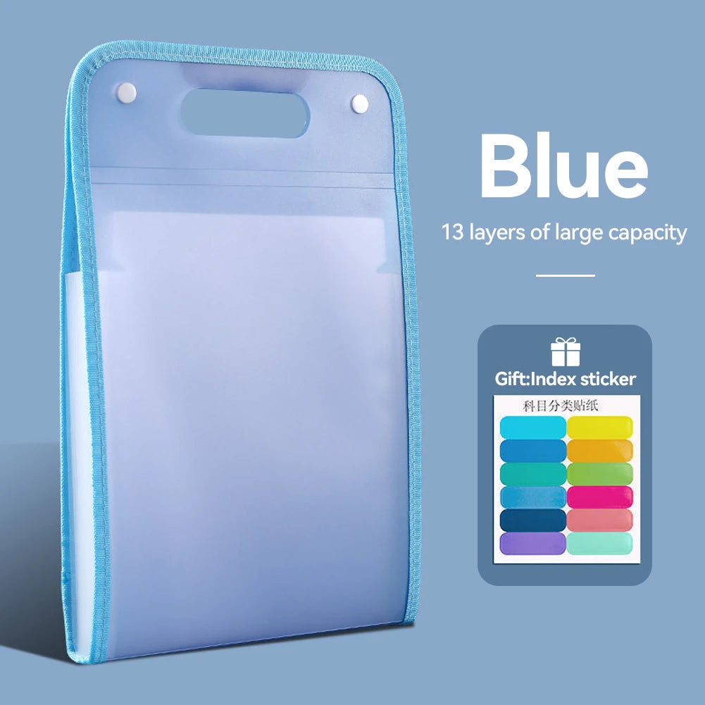 A4 Expanding File Folder – 13-Pocket Document Organizer Bag