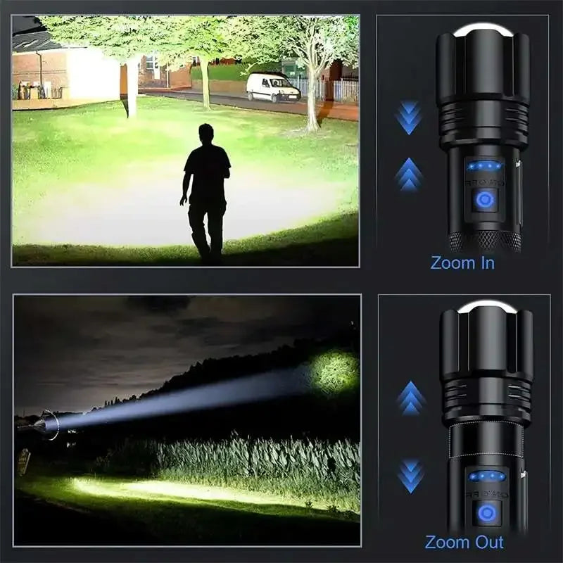 Super XHP130 Powerful Led Flashlights Work 12H High Power Torch Light Rechargeable Tactical Flashlight 18650 Usb Camping Lamp Oasis Select