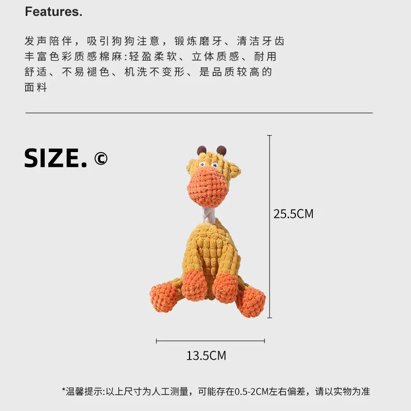 Tough Bite-Resistant Funny Donkey Plush Dog Toy | Squeaky Sound & Teeth Grinding Design | Interactive Chew Toy for Dogs Oasis Select