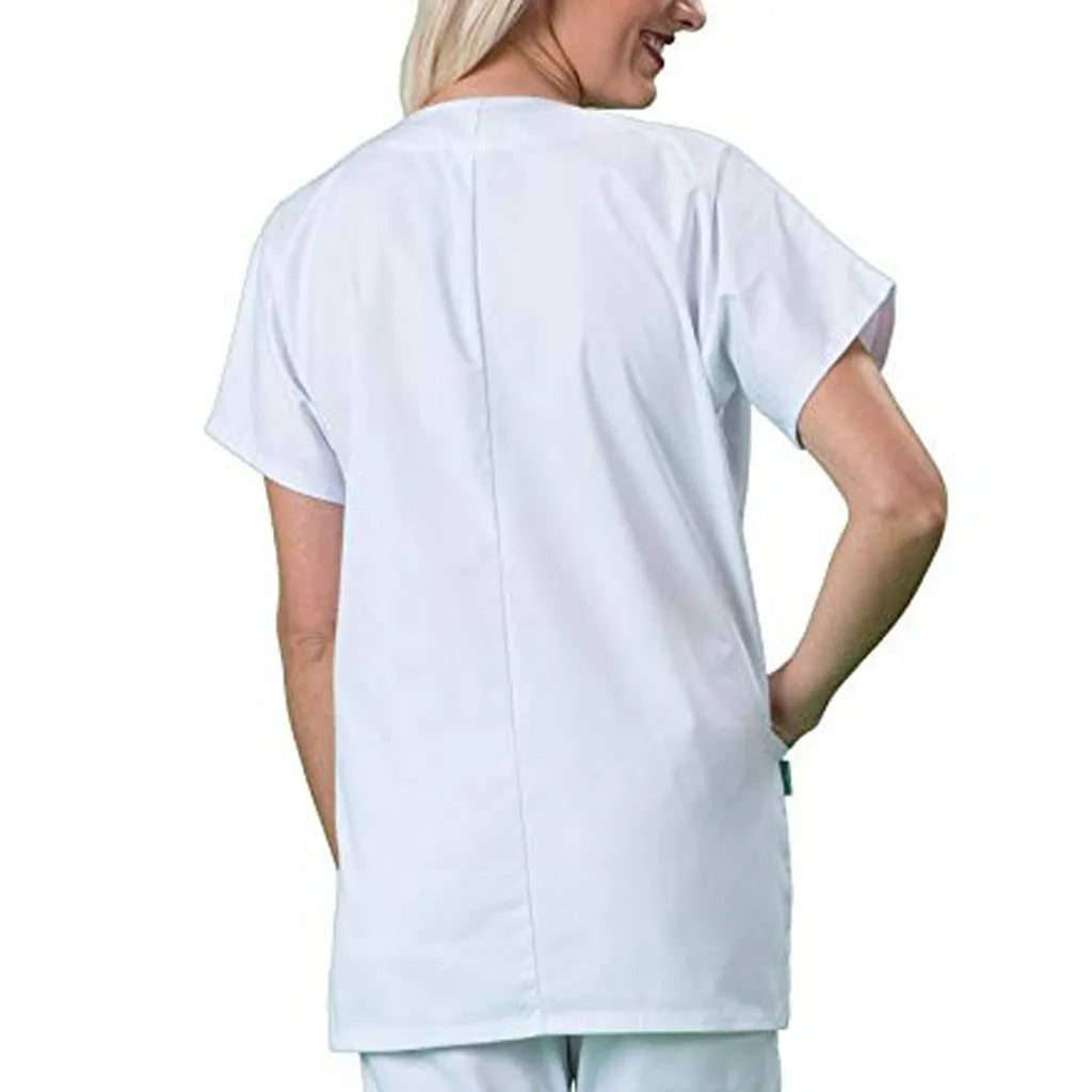Women's Nurse Scrub Top White Medical Clothing Uniform Scrubs Set Uniformes Clinicos Workwear Beautician Nursing Suits Oasis Select