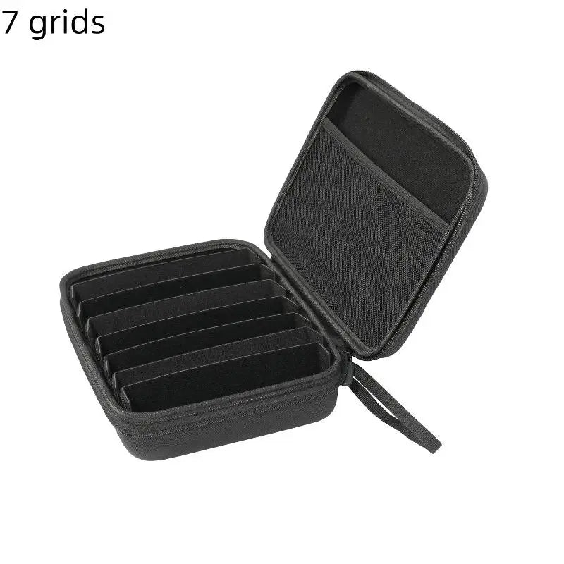4–8 Grid Eyeglasses & Sunglasses Travel Organizer Case | Black