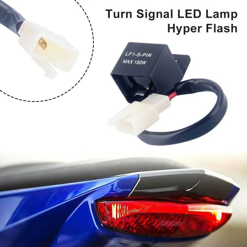 Motorcycle Motor Turn Signal Bulb Hyper Flash For Honda Kawasaki Suzuki Yamaha 12A 2Pin Electronic LED Flasher Relay Oasis Select