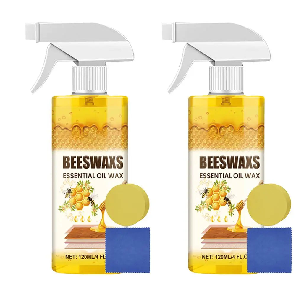 Wood Polishing Beeswax Spray Furniture Care Polishing Scratch Wear Repair Anti-Crack Long Lasting Protective Maintenance Spray Oasis Select 2PCS