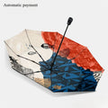 The British Museum's Portable Foldable All-weather Umbrella with Black Rubber and Three-fold Sun Protection Umbrella Oasis Select Automatic payment 8K metal-fiber composite