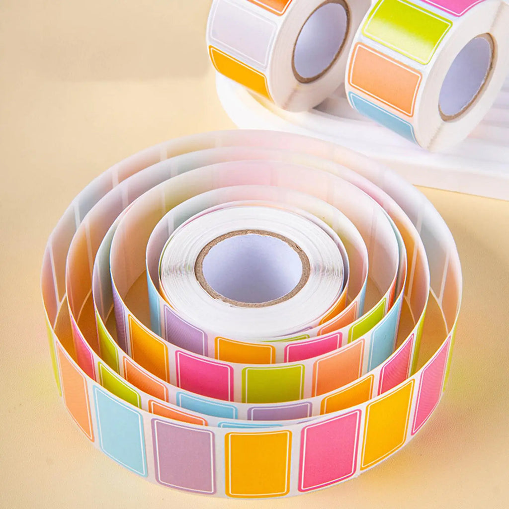 500Pcs Colored Labels Stickers Self-adhesive Paper Waterproof Label Stickers Handwritten Name Stickers Date and Food Labels Oasis Select