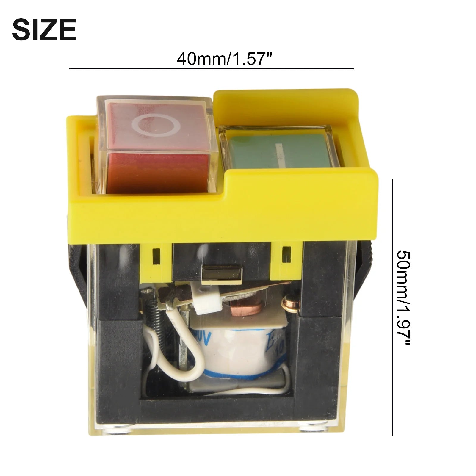 KJD6 Momentary Electromagnetic Switches AC250V 6A Waterproof Pushbutton 2-Button Machine Safety Switches Oasis Select