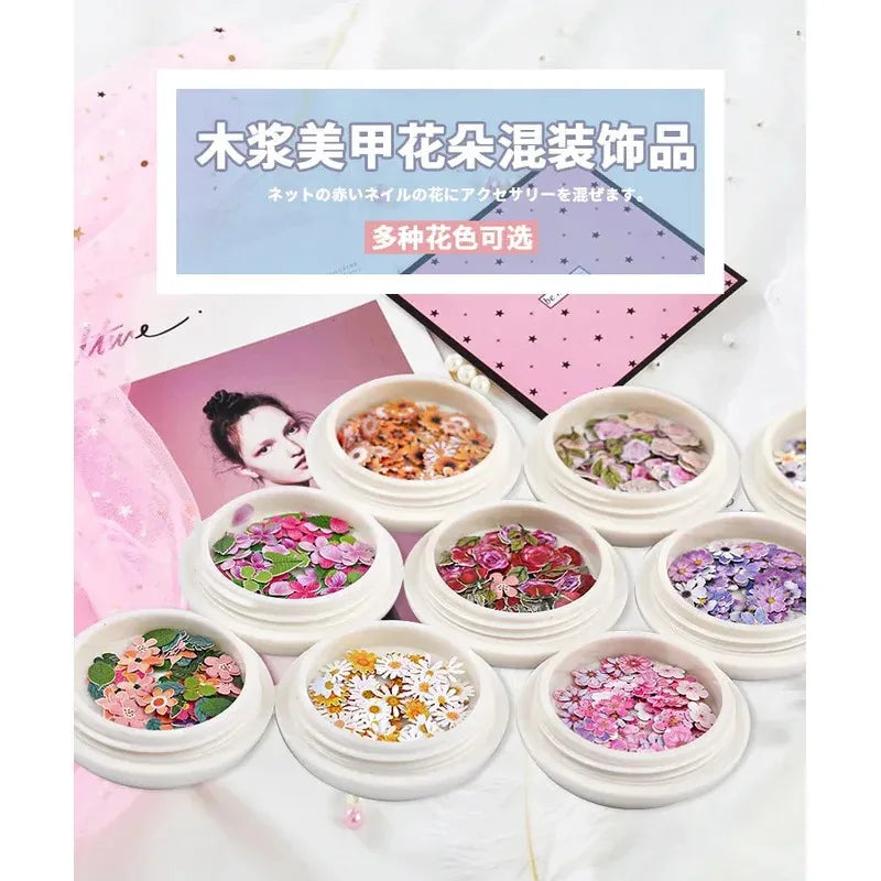 1/3/4Pcs Mixed-color Dried Flowers Resin Craft Dry Flowers Nail Art Decoration Natural Ultra-thin Mini Nail Flowers Oasis Select