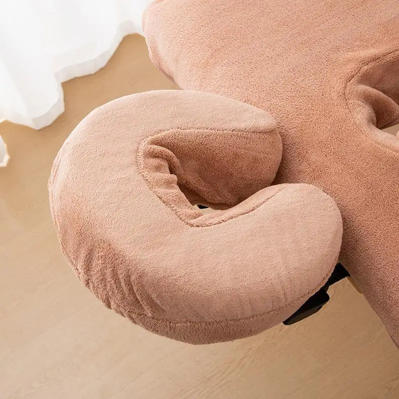 U-Shaped Facial Pillow Cover Microfiber Face Cradle Covers Large Size Soft And Reusable Massage Headrest Cover Beauty Supplies Oasis Select Coffee