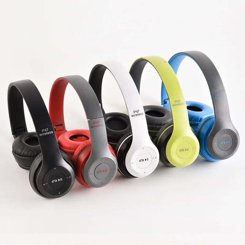 Stereo P47 Headset 5.0 Bluetooth Headset Folding Series Wireless Sports Game Headset for iPhone XiaoMi Oasis Select