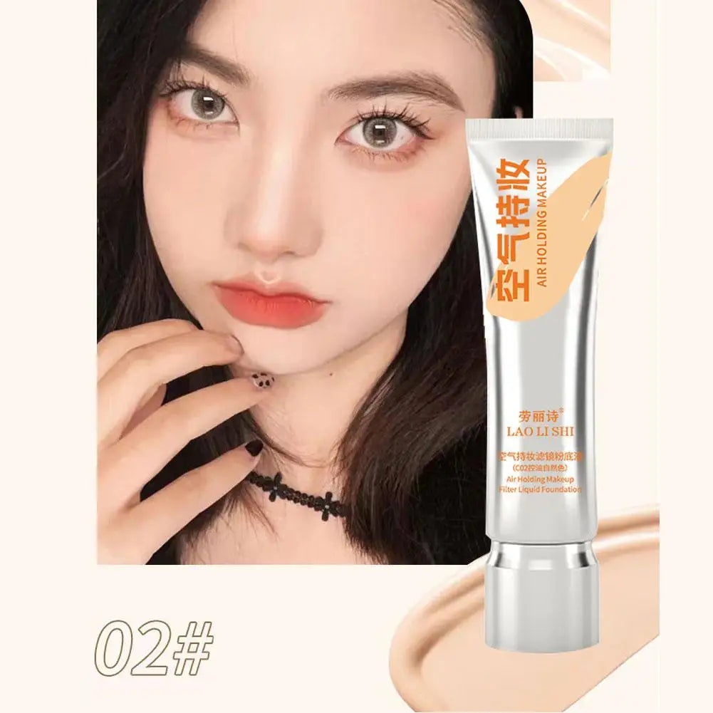 Airy Lasting Makeup Foundation Moisturizing Concealer Brightening Skin Color Invisible Pore Makeup Primer Isolation Cream 30ml Oasis Select B-natural