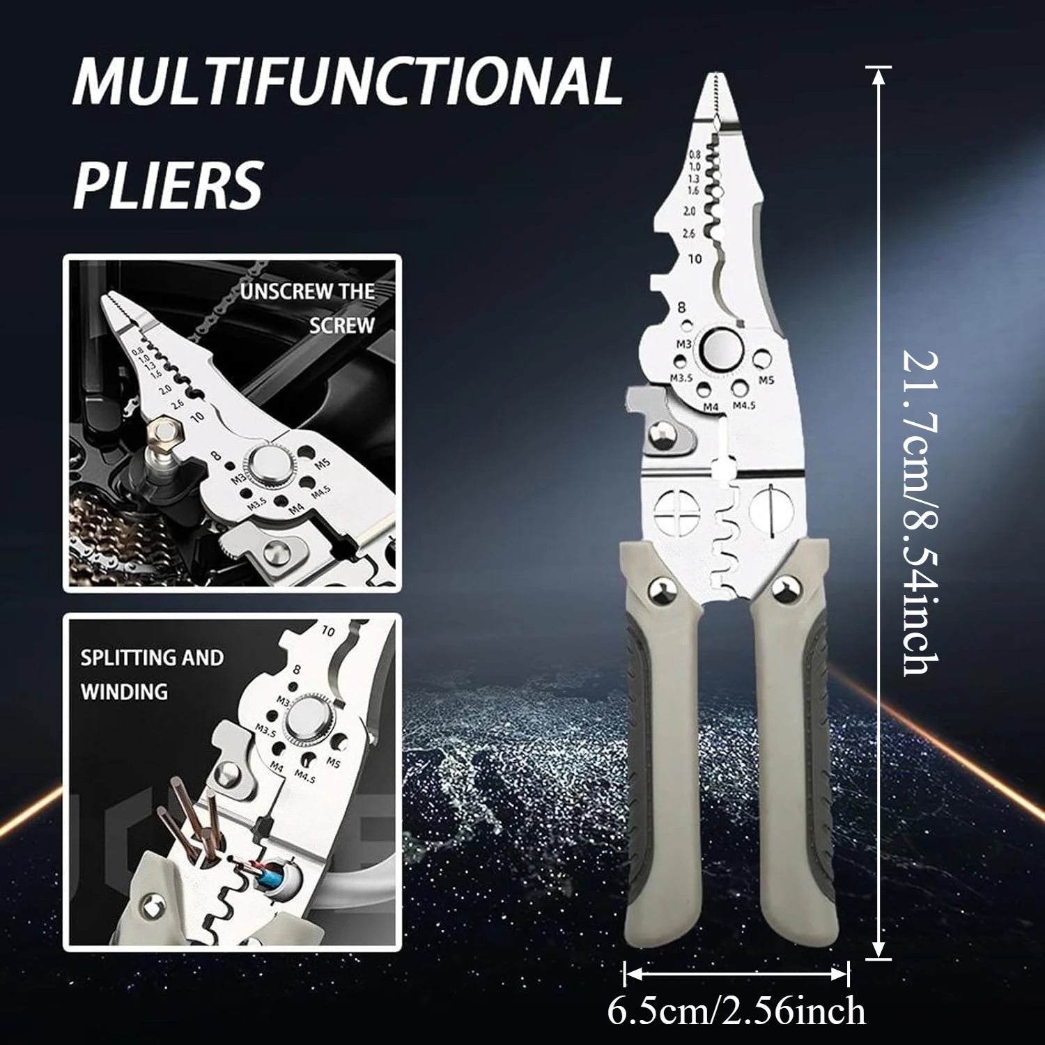 16 in 1 wire stripper twister Manual Multi-Function Pliers Precision Cable Cutter Heavy Duty Tool tools & home improvement Oasis Select