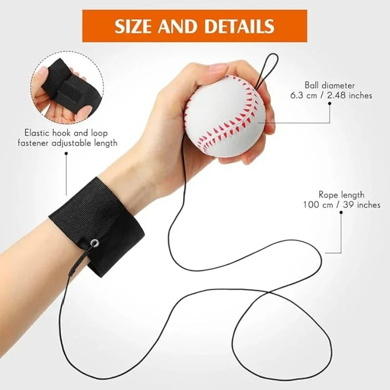 Elastic Hand Swing Ball Wrist Strap PU Elastic Ball Outdoor Exercise Fitness Hand Swing Ball Elastic Ball Children's Rope Toy Oasis Select