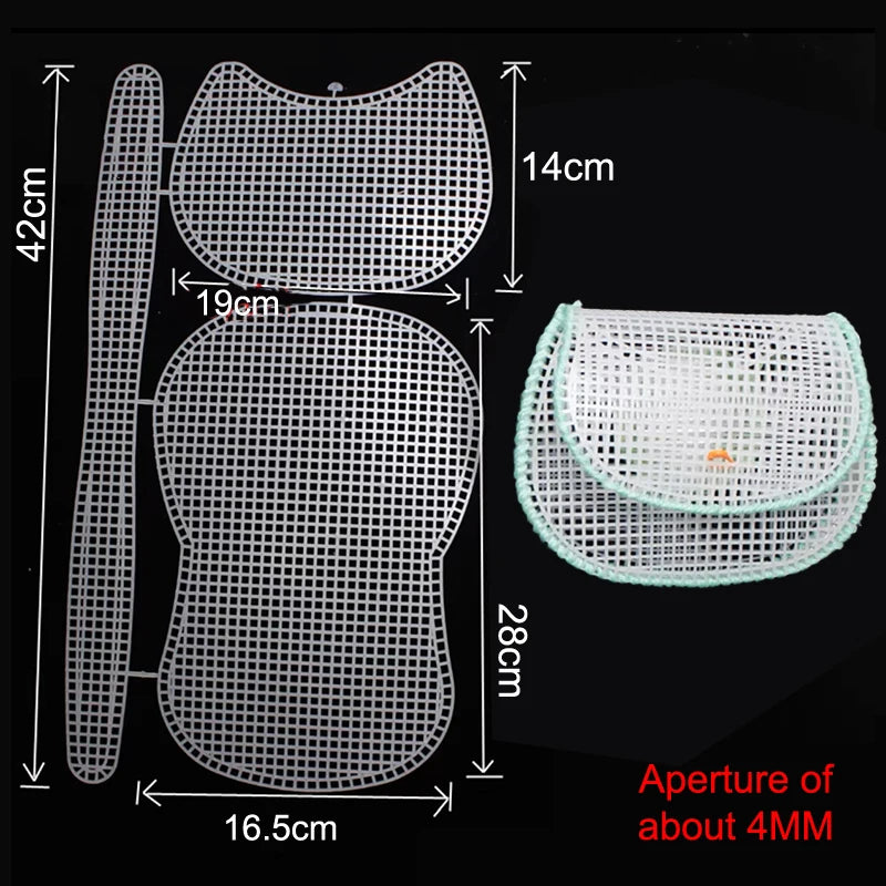 Auxiliary Weaving Plastic Mesh Kit Weaving Shoulder Bag Plastic Mesh Cloth Sewing Weaving Material For DIY Making Weaving Bag Oasis Select A5