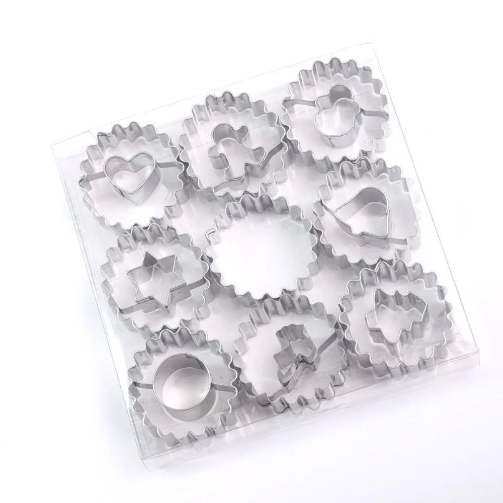 9pcs 304 Stainless Steel Christmas Cookie Cutters Snowman Xmas Tree Biscuit Baking Tools Gingerbread Man Pastry Mold Oasis Select Set B