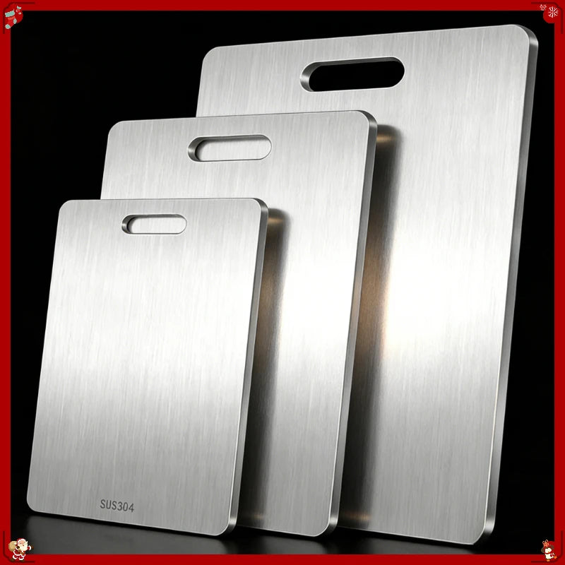 Stainless Steel Cutting Board - Heavy Duty Double-Sided Chopping Board for Meat, Vegetables, Dough Kneading & Kitchen Prep Oasis Select