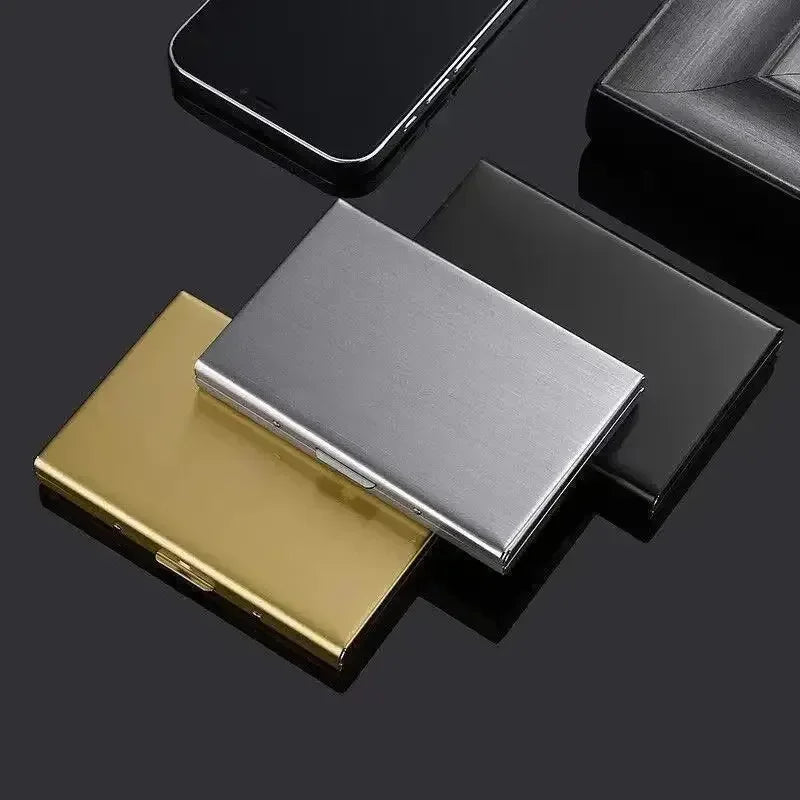 6 Slots Stainless Credit Card Holder Men Slim Anti RFID Travel ID Cardholder Debit Box Women Wallet Metal Case Porte Carte Oasis Select