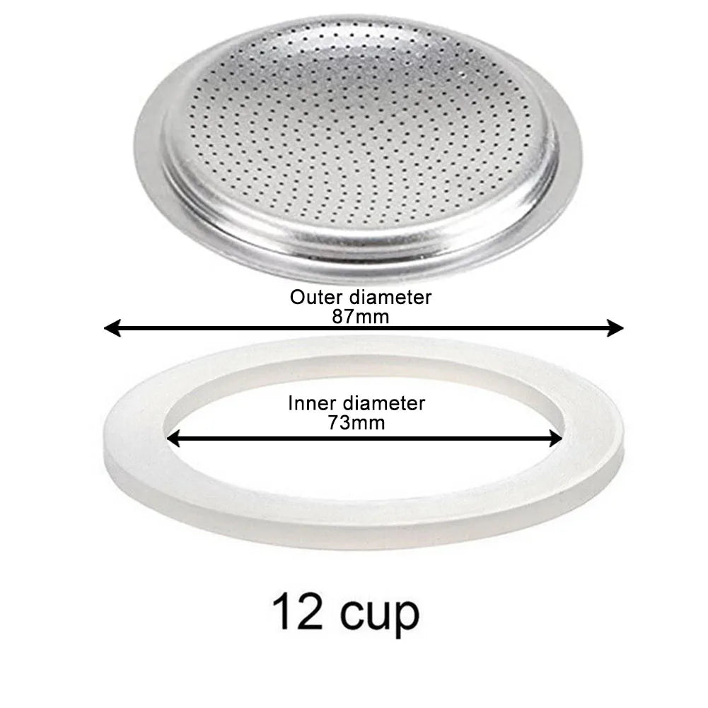 Coffee Rubber Ring Italian Moka Pot Flexible Washer Gasket Ring Replacenent Parts For Cups Moka Pot For Express Pots Oasis Select 12 cup