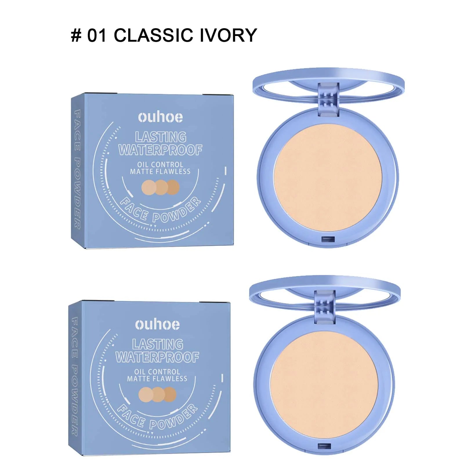 Matte Setting Pressed Powder – Oil Control, Full Coverage, All Skin Face Setting Powder Oasis Select 2Pc classic ivory