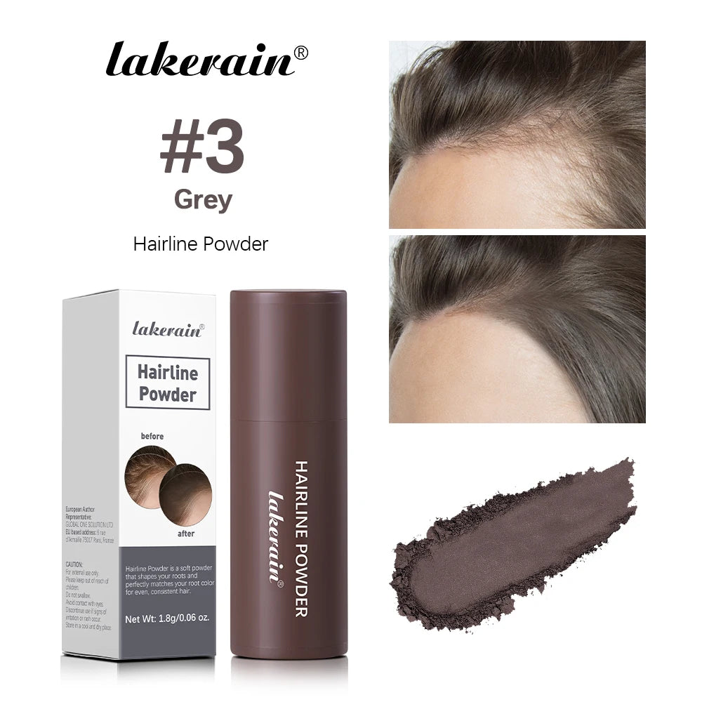 Hairline Shadow Powder Waterproof Sweat-proof Hairline Root Cover Up Filling Hair Natural Black Brown Eyebrows Contour Stick Oasis Select 3 Grey
