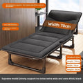 Single folding bed office lunch break artifact sleeping back chair can be placed flat hospital escort bed outdoor camp bed Oasis Select Black 70cm