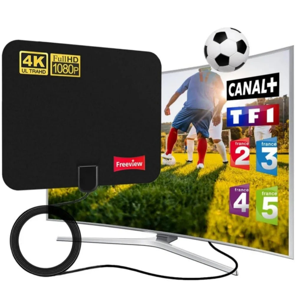 2025 Upgraded HD Digital TV Antenna Indoor Outdoor Long Range Reception 4K 1080P Smart TV Amplifier Signal Booster Oasis Select