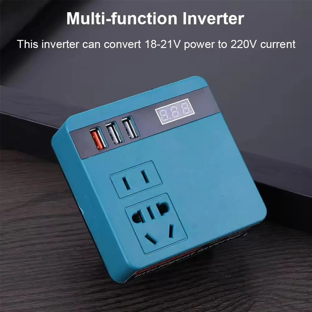120W Battery Inverter for Makita & DeWalt DC to AC 220V