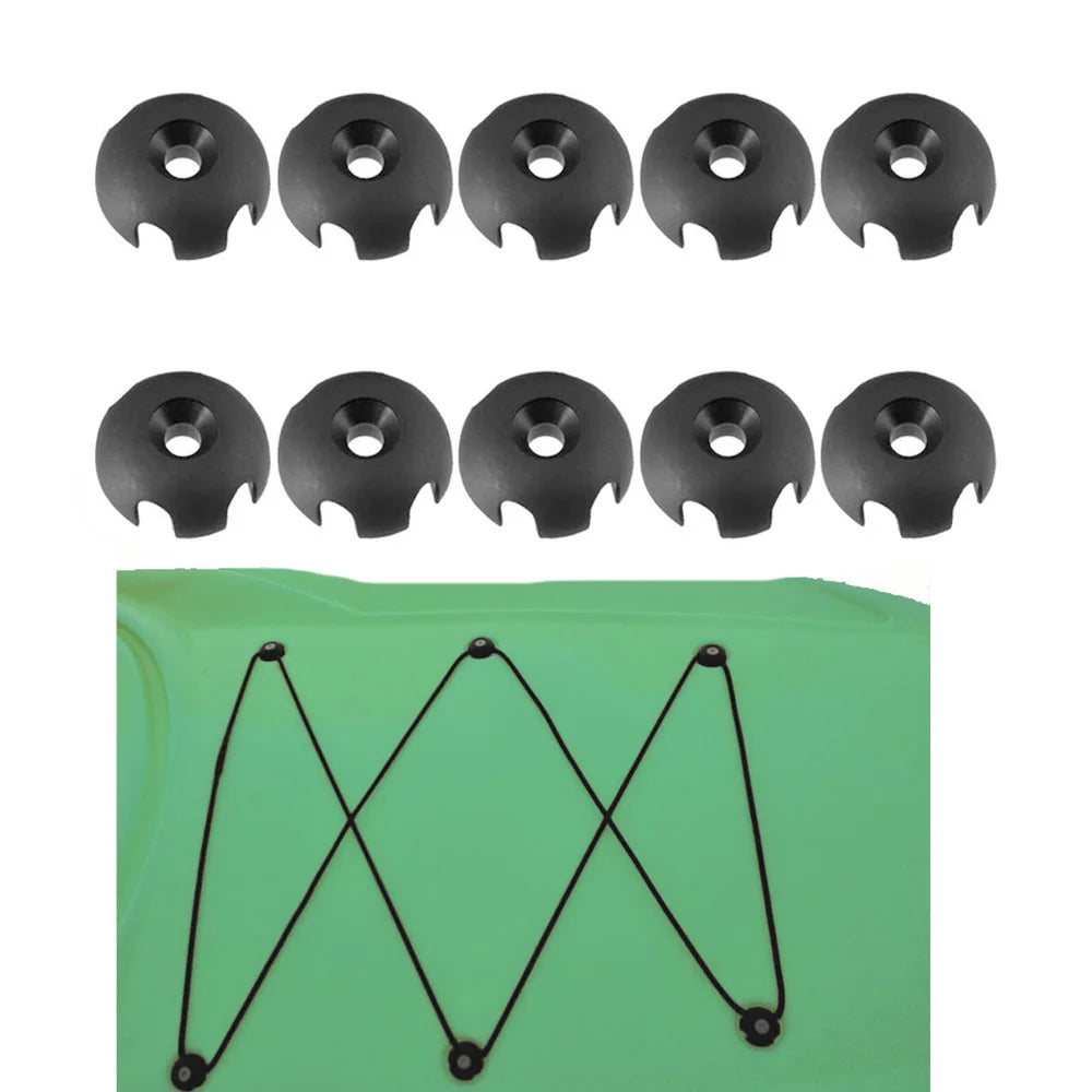 10PC Canoe Kayak Plastic Deck Line Guide Slotted Round Kayak Deck Line Guide For Boat Kayak Out Fitting Deck Sailing Rigging Oasis Select