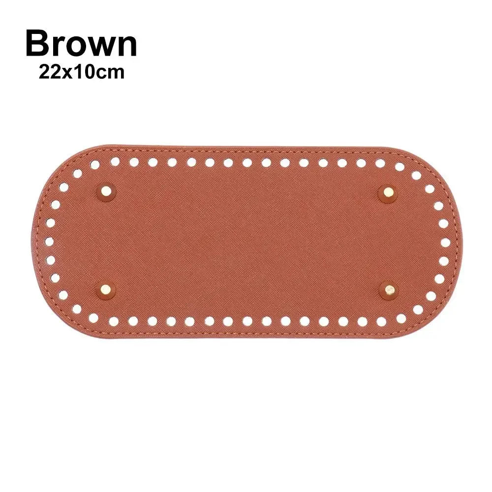 Material Crochet Bag With 52 holes DIY Bag Accessories for Knitted Bag PU leather Long Bag Bottom Oasis Select