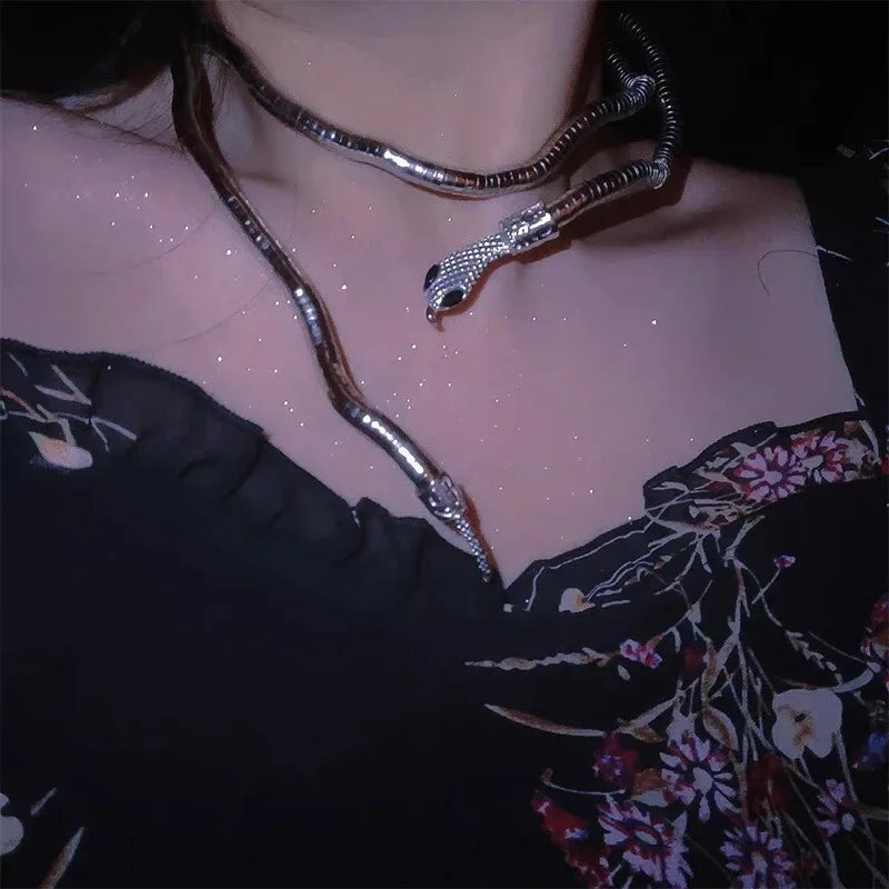 Snake Creative Jewelry Can Be Used As Necklace and Bracelet Personalized HotGirl Snake Wrap Women's Necklace Halloween Jewelry Oasis Select