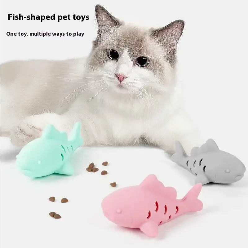 Small Fish Hiding Food Grinding Teeth Entertainment Pets Interactive Toys Durable Bite-Resistant Silicone Hide Snacks Pets Toy Oasis Select