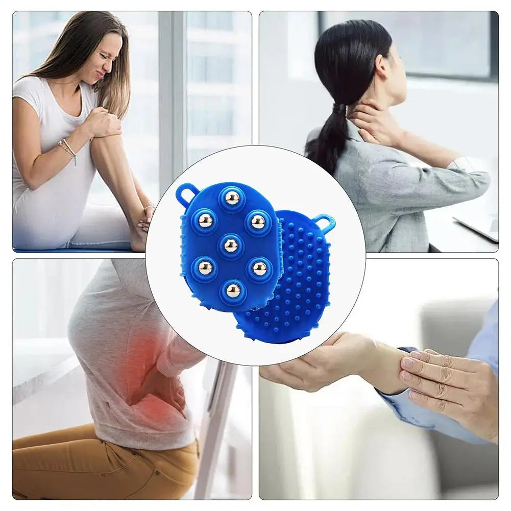 Double-Sided Massage Glove – 7-Bead & Steel Ball Brush Massage Glove Oasis Select